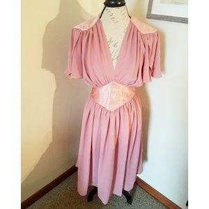 Blush pink disco dress